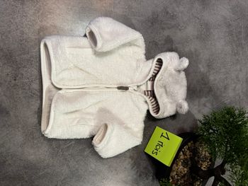 Gilet à capuche chaud blanc doux H&M 1 mois