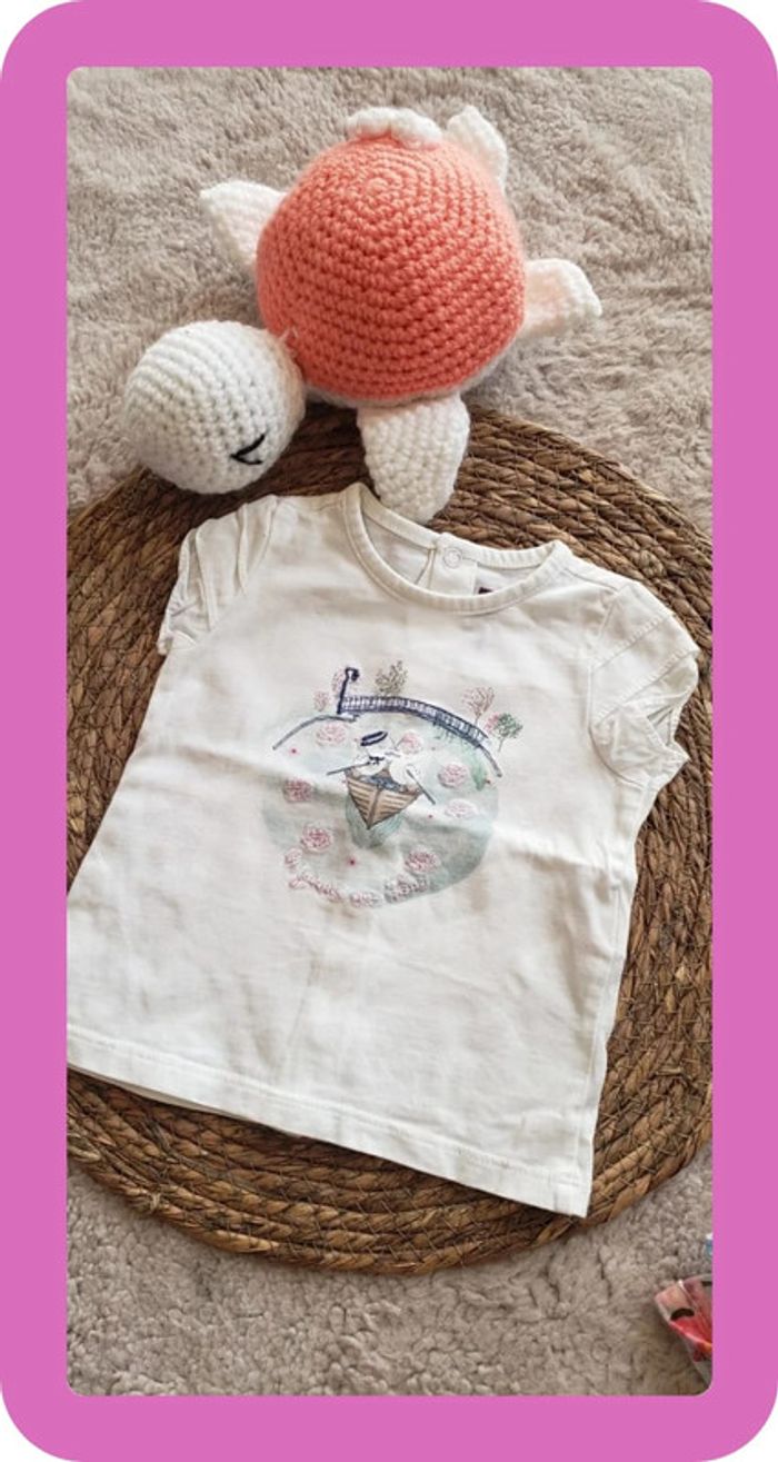Tee shirt fille 6 mois