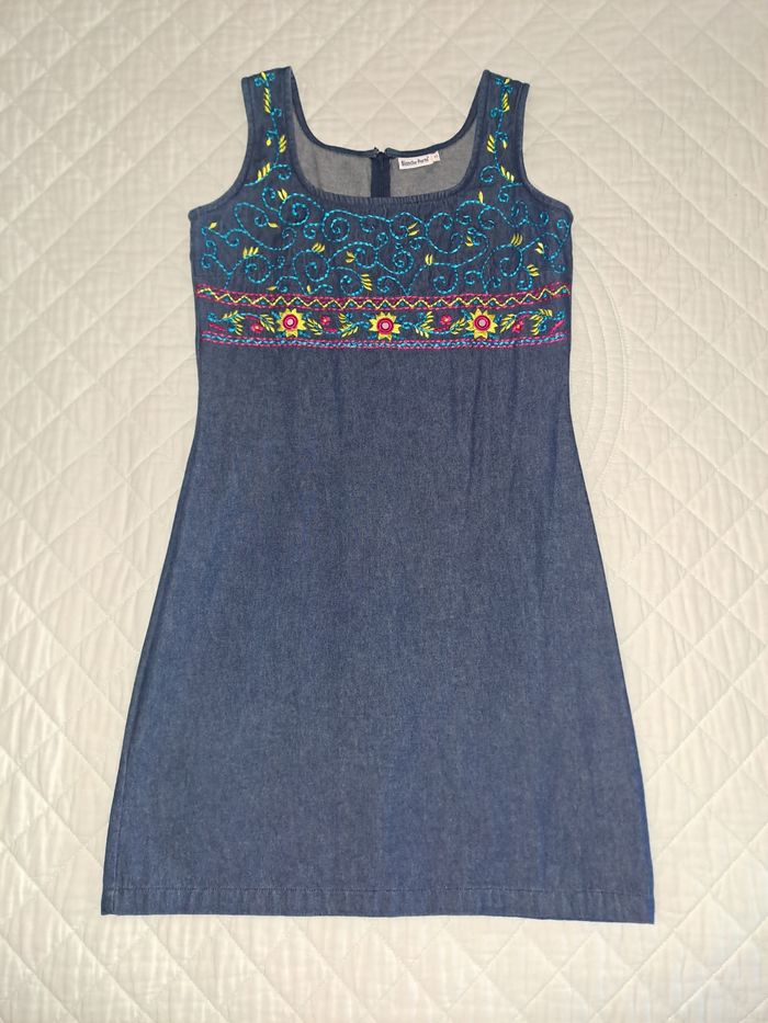 Robe en jean taille 40 Blanche Porte
