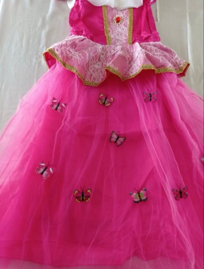 Déguisement robe princesse rose et ces accessoires 7ans - photo numéro 2
