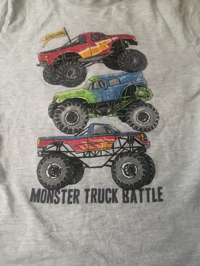 Tee shirt manche courte monster truck 10A - photo numéro 2