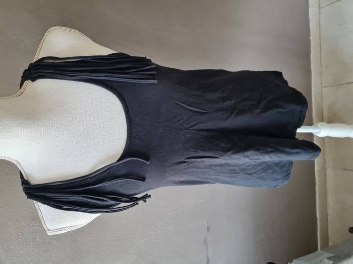 Débardeur noir franges - photo numéro 2