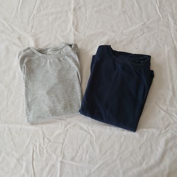 Lots de deux T-shirt gris et bleu marine • 8 ans • BKL Wear 