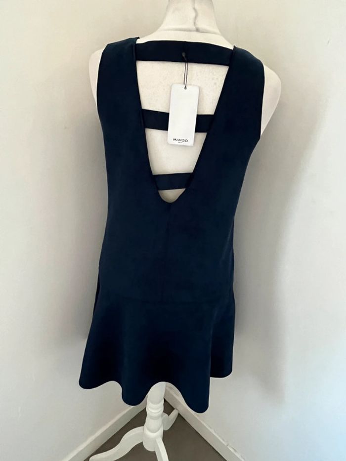 Robe bleue daim doux mango S neuve - photo numéro 5