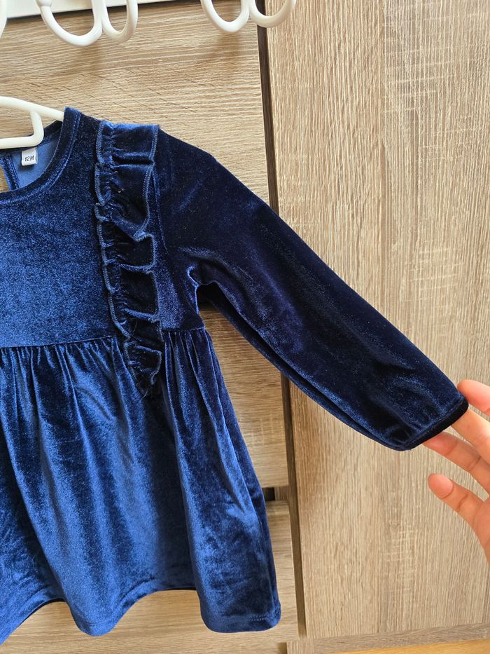 Vêtement Bébé Fille - Robe bleu - Tex Baby - 12 mois - photo numéro 3