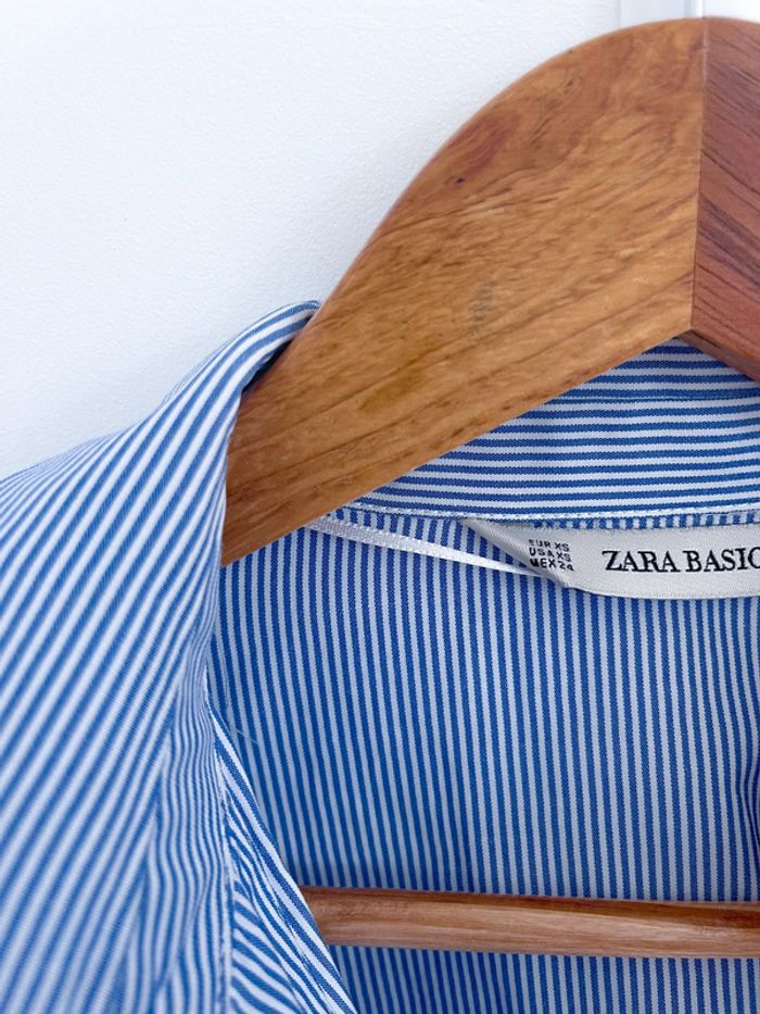 Chemise à rayures Zara bleu et blanc - photo numéro 3