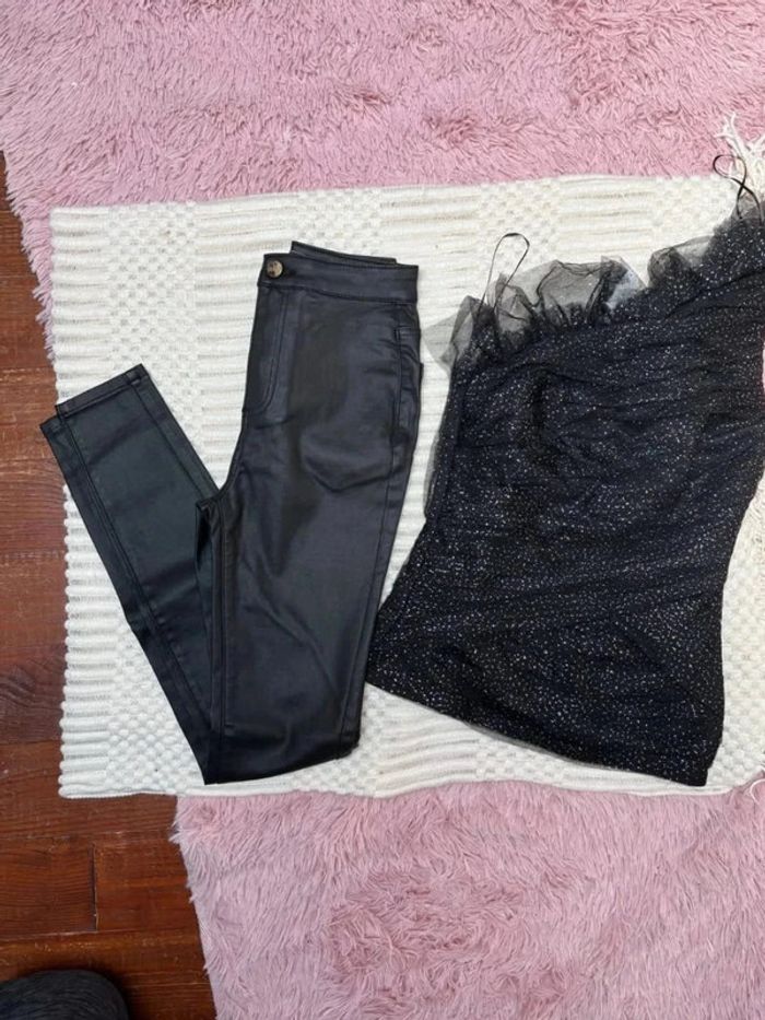 Pantalon femme en simili cuir - photo numéro 9