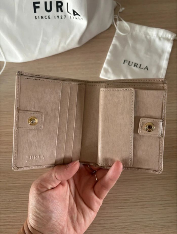 Ensemble sac à main bandoulière et porte monnaie Furla nude - photo numéro 16