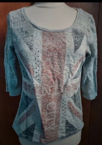 Pull manches mi-court effet usé (vintage)