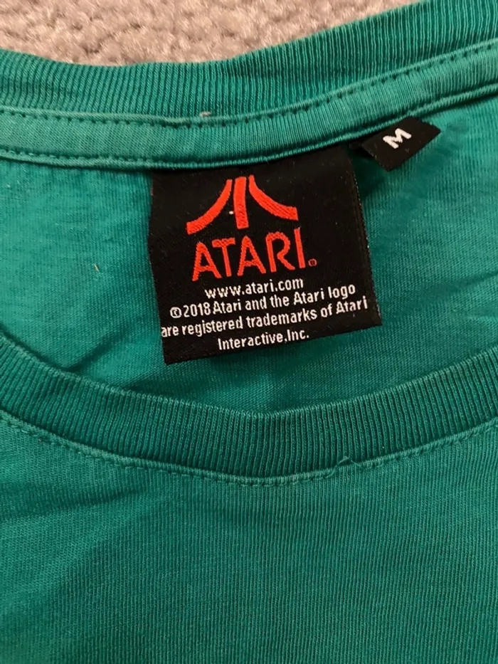 Vintage Tee Shirt Atari Vert Taille M/38 - photo numéro 2