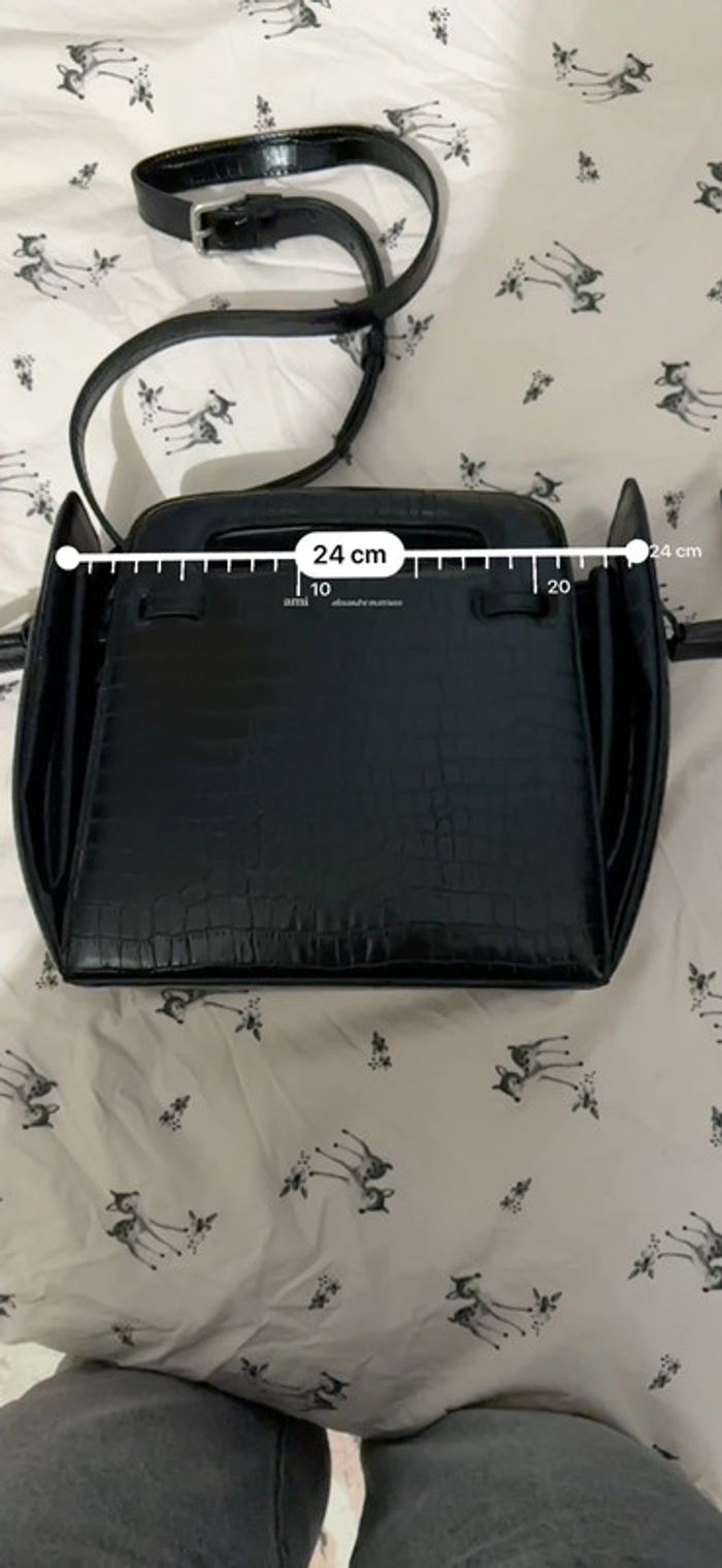 Sac à main en cuir effet croco Ami Paris neuf - photo numéro 11