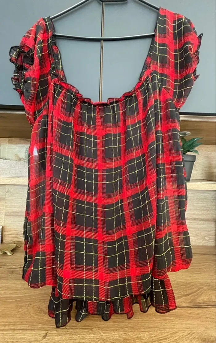 Blouse à carreaux Nuopai - photo numéro 2