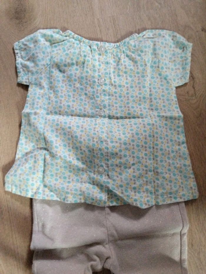 Ensemble pantalon léger t-shirt taille 3 mois - photo numéro 4