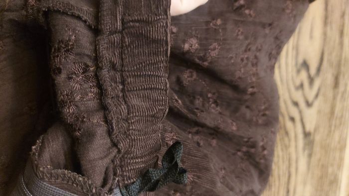 Jupe marron en velour Brodé Paprika  t 3(48) - photo numéro 7