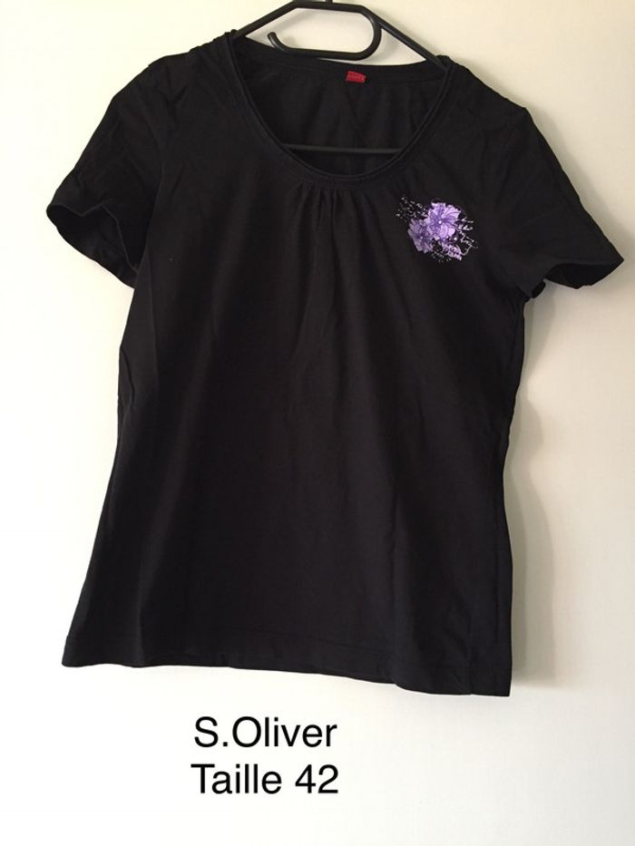 T-shirt noir S.Oliver Taille 42