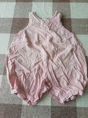 Grenouillère rayée rose 18 mois