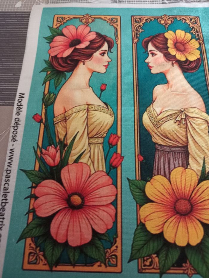 Coupon à coudre Femmes aux Gerberas - photo numéro 3
