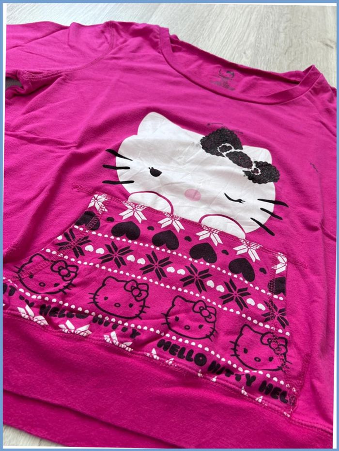 Pull vintage Hello Kitty Rose Taille S (XL Enfant) - photo numéro 8