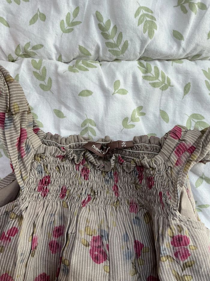 robe sans manches gris à motifs fleuris 24 mois bout'chou - photo numéro 4