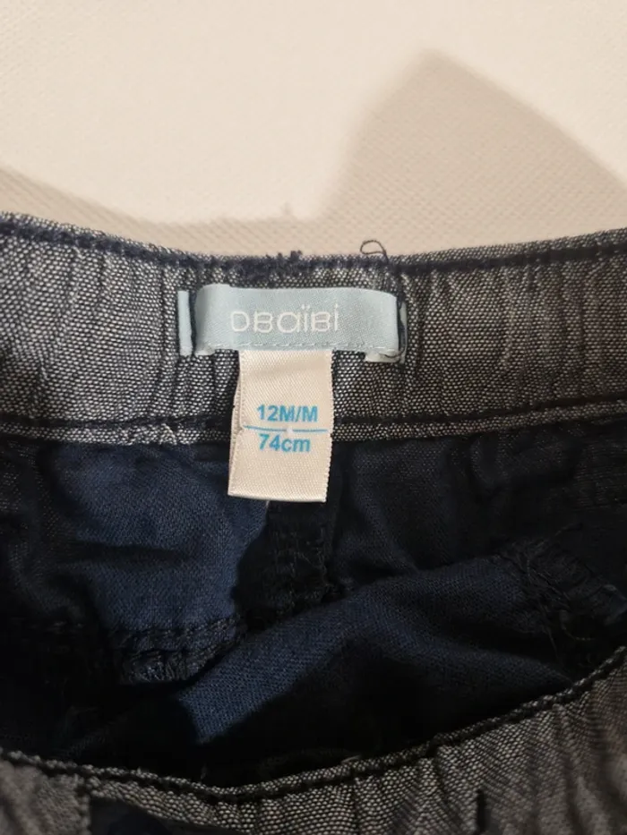 Short 12 mois (74 cm) bleu marine Obaïbi - photo numéro 5