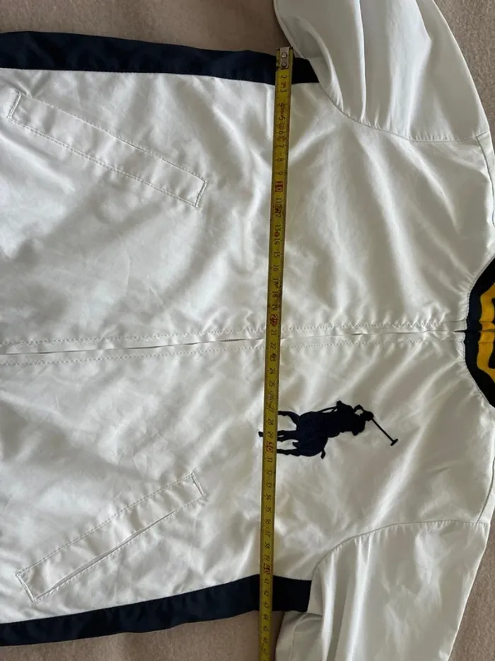 Veste zip blanche Ralph Lauren 6/7 ans en très bon état - photo numéro 14