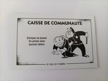 Carte caisse envoyer un joueur pièce détachée Monopoly édition tricheurs Hasbro gaming #A28