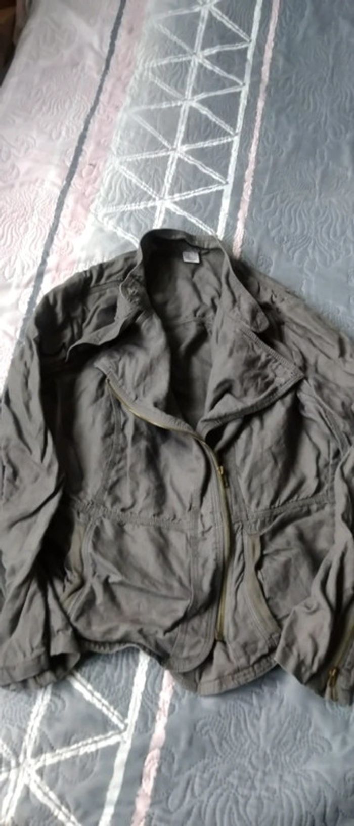 Veste en lin style perfecto gris femme 44 la redoute - photo numéro 8