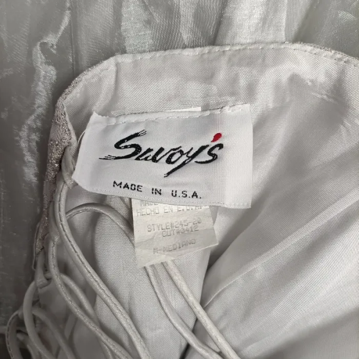 Robe corset argentée grise et dentelles - Savoy's taille M estimé A056 - photo numéro 12