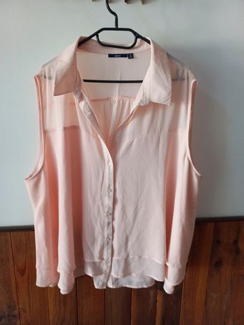 Chemisier débardeur rose pâle