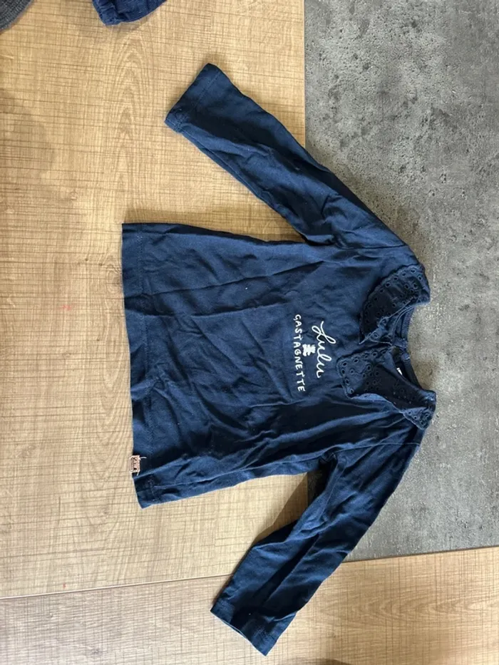 T-shirt manches longues bébé fille, lulu castagnettes 18 mois