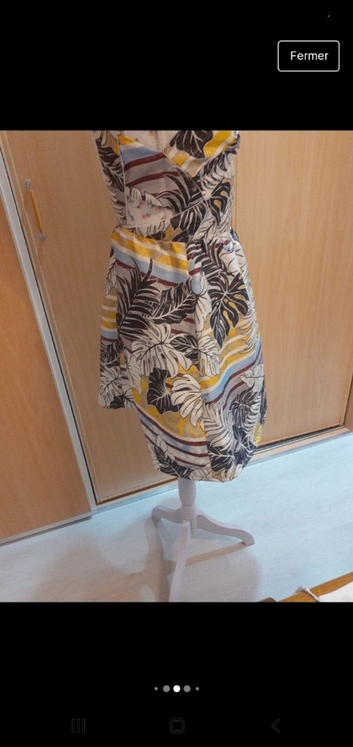 Jolie robe dos nu soirée t 36 peut 34 multicolore argentee h&m - photo numéro 6