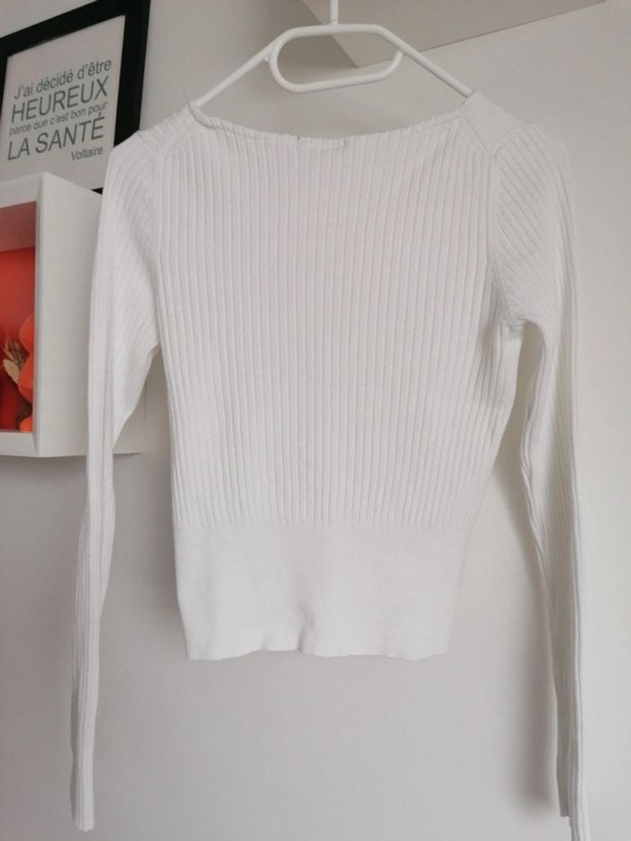 Haut côtelé manches longues Zara taille S - photo numéro 5