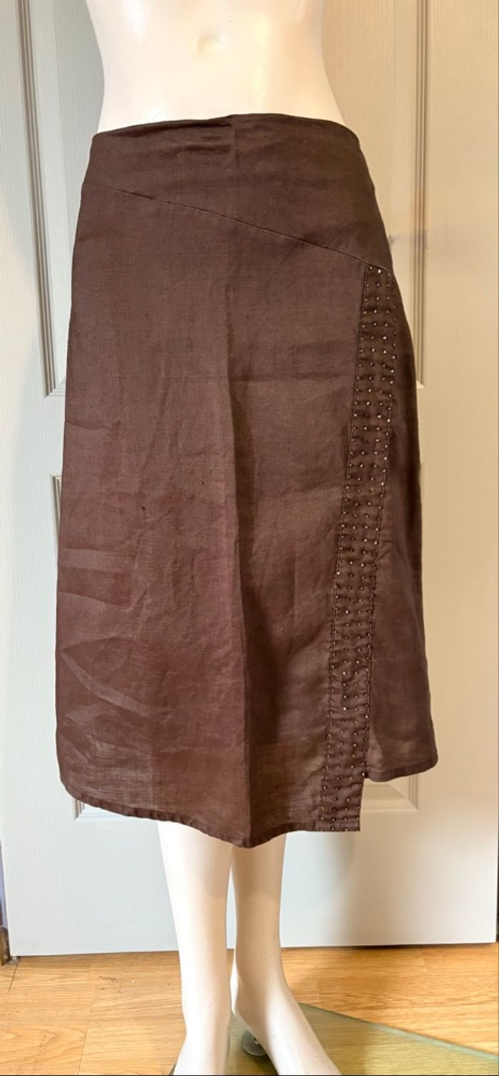🤎 Jupe femme – Taille 38 – Marron – TBE
