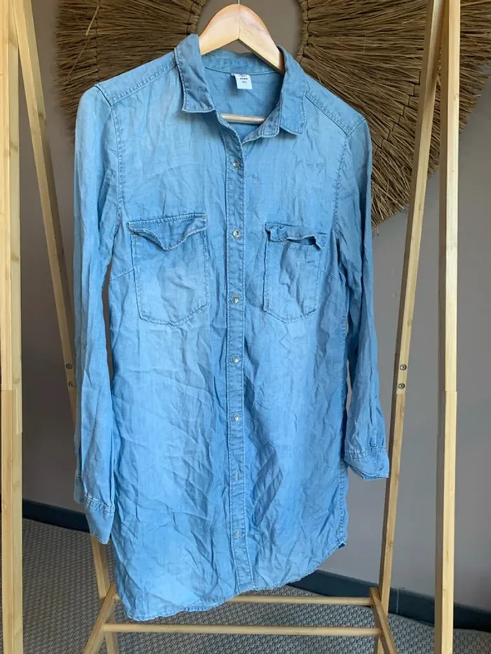 Robe longue en jean