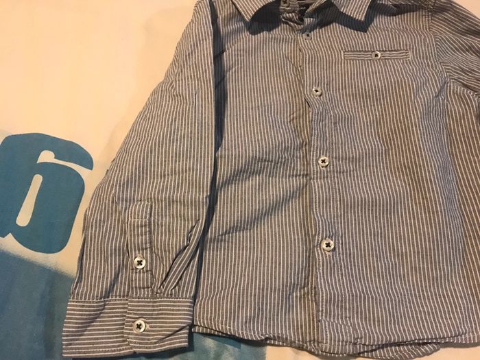 Chemise rayée bleu Kiabi 3 ans - photo numéro 2