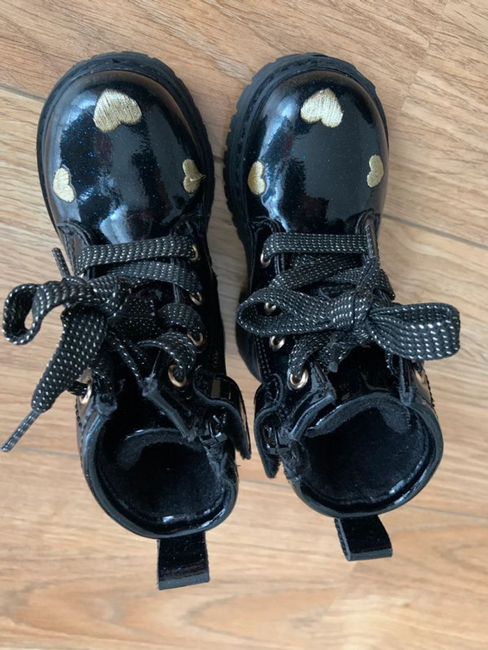 Bottines rangers vernis noir Nini & Girls 22 - photo numéro 6