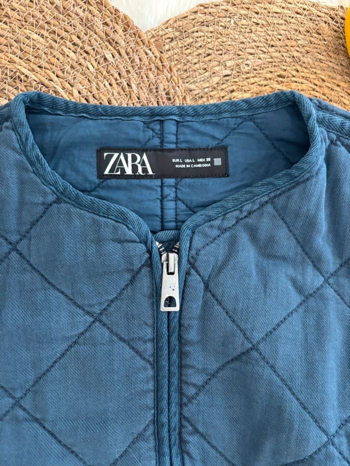Veste bleue Zara taille L - photo numéro 3