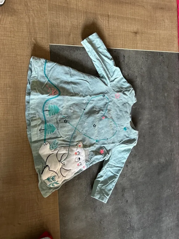 Robe en velour bébé fille, du pareil au même, 6 mois