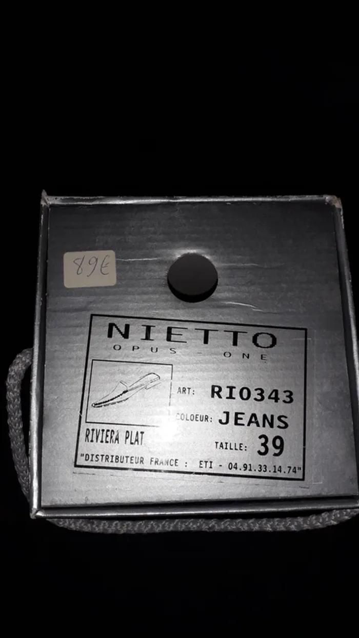 Chaussure style babouche chic couleur jeans - photo numéro 4