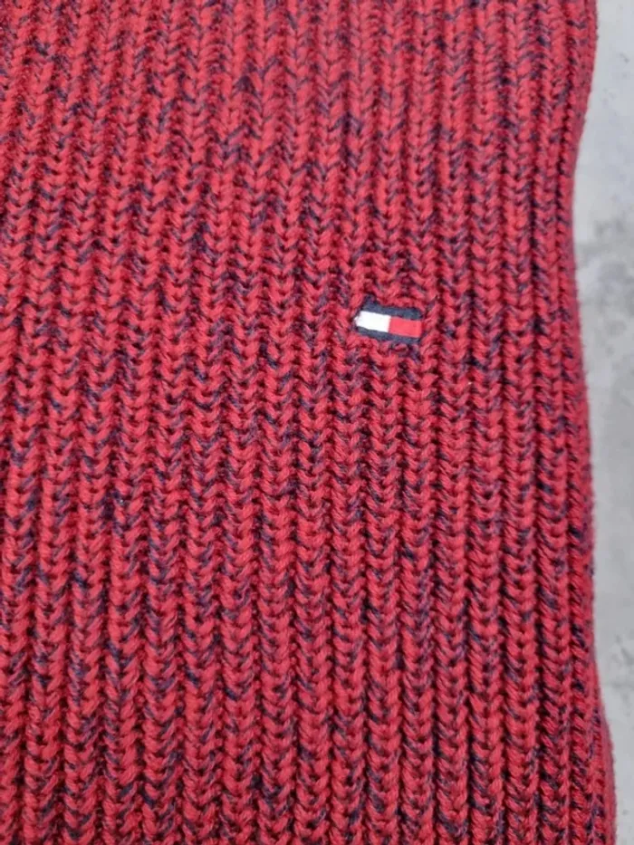 Veste zippée Tommy Hilfiger bordeaux chiné – Taille XL Hommes (mesures en photos) - photo numéro 5