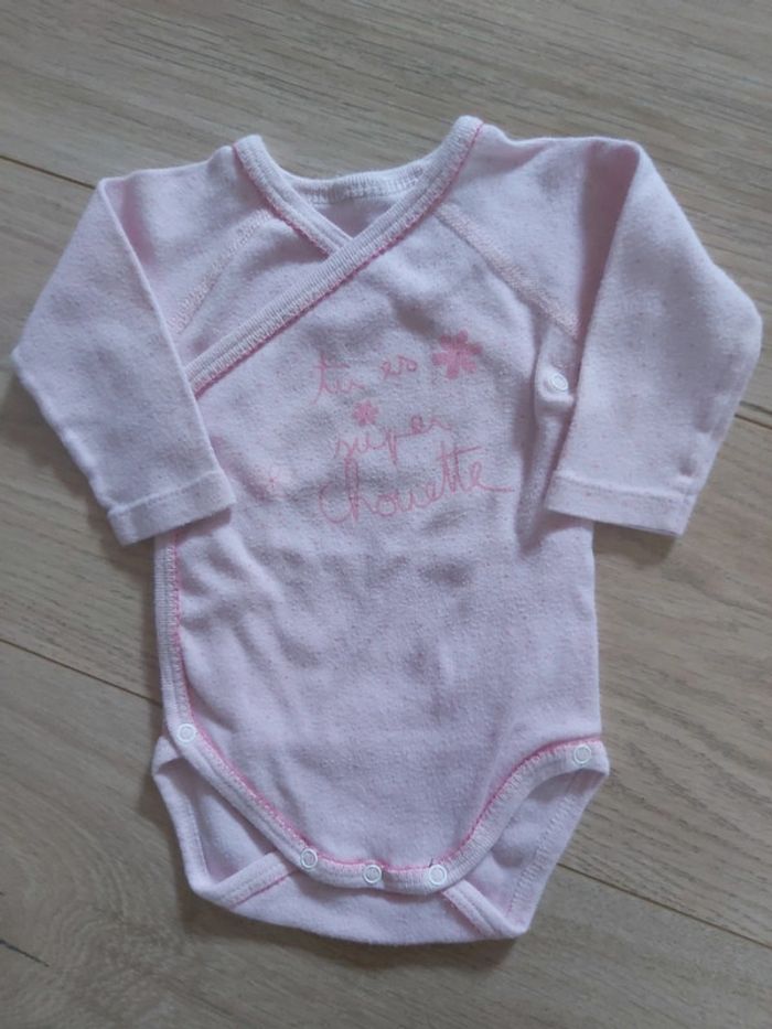 Lot de 3 bodies manches longues croisés fille 3 mois (78) - photo numéro 9
