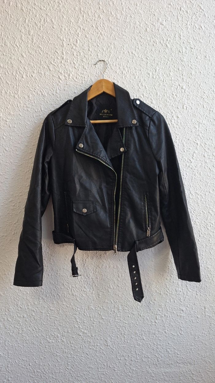 Blouson femme simili cuir noir J&S Millenium Basic – Taille L