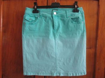 Jupe courte droite vert dégradé