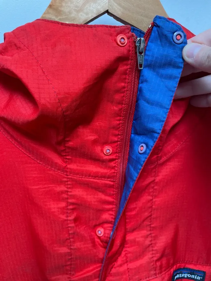 Veste à capuche vintage Patagonia homme L rouge 1/4 zip années 90 Made in USA 🇺🇸 - photo numéro 3