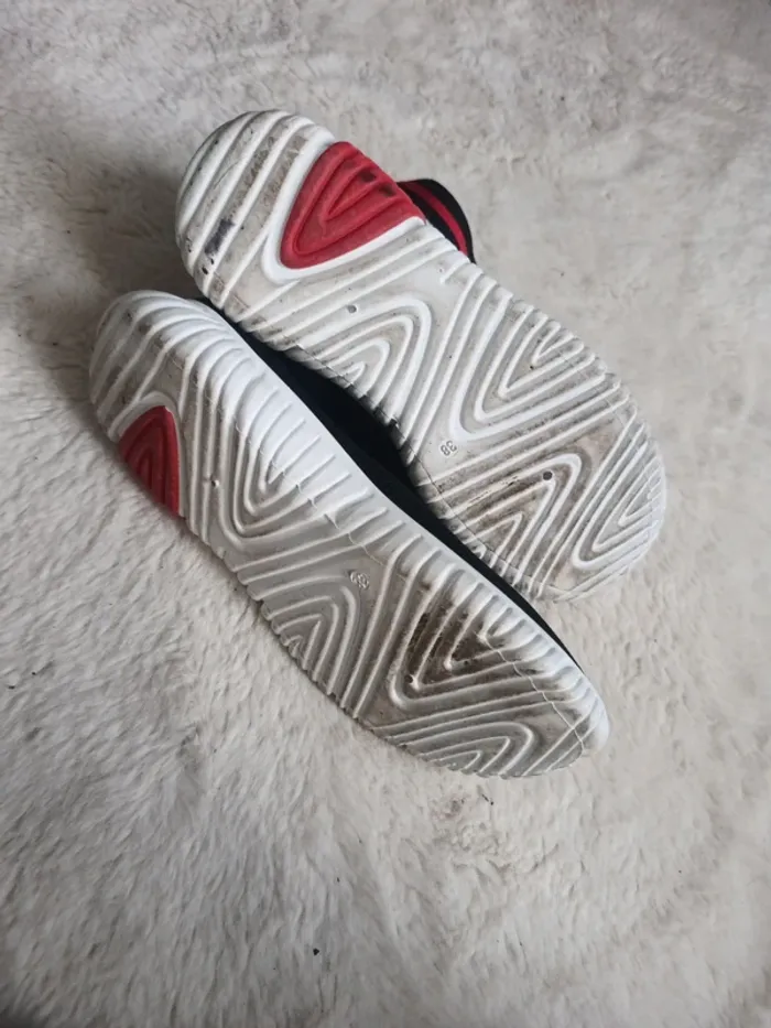 Basket textile noir rouge taille 38 - photo numéro 5