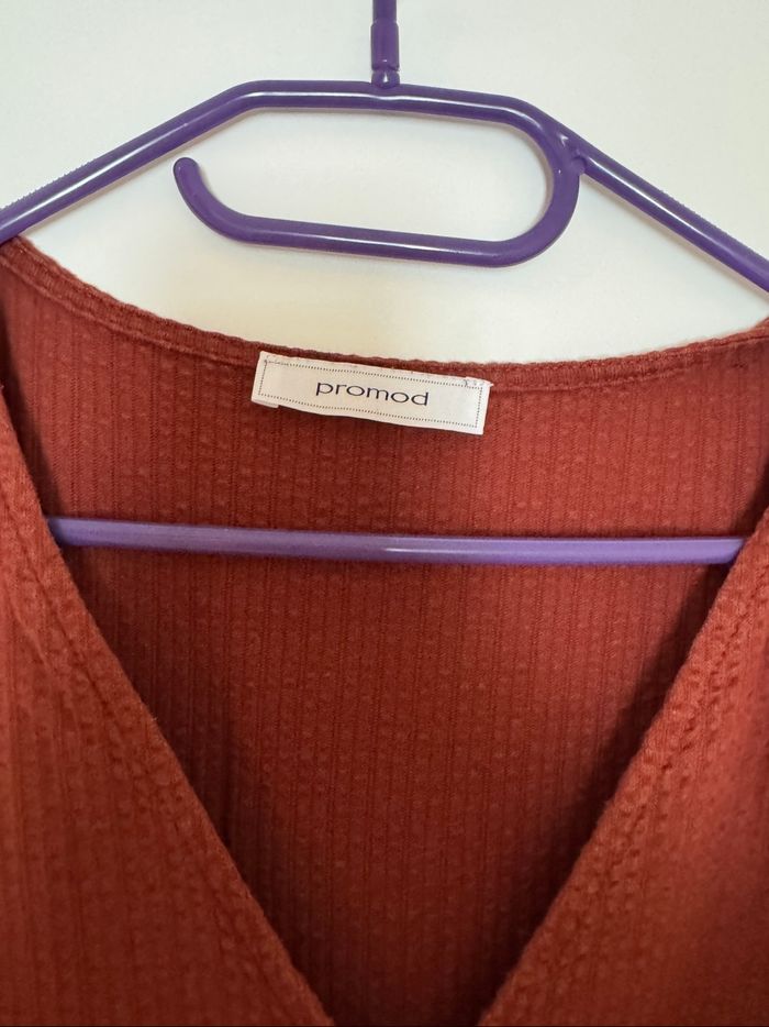 Robe crêpe couleur rouille / marron - photo numéro 6