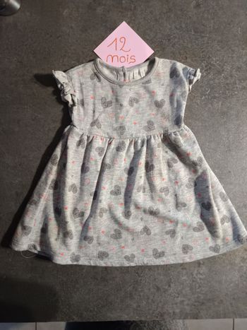 Robe sweat coeurs 12 mois