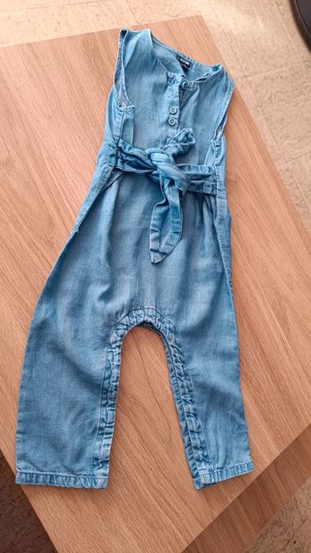 Salopette fine bleu clair
