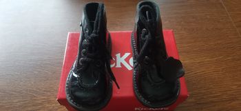Kickers vernis noir fille