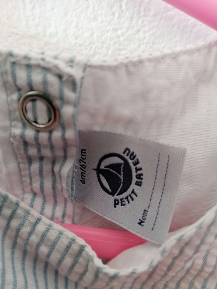 Robe rayures bleues Petit Bateau 6 mois - photo numéro 3